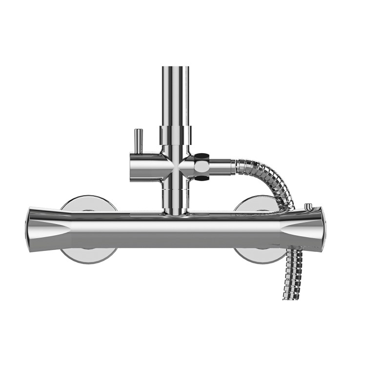 Gainsborough GDSE Thermostatic Bar Mixer Shower Set with Adjustable & Drencher Heads - Square