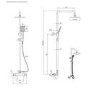 Gainsborough GDSE Thermostatic Bar Mixer Shower Set with Adjustable & Drencher Heads - Square