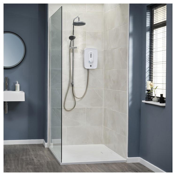 Triton Danzi Duelec 10.5kW Gloss White Electric Shower