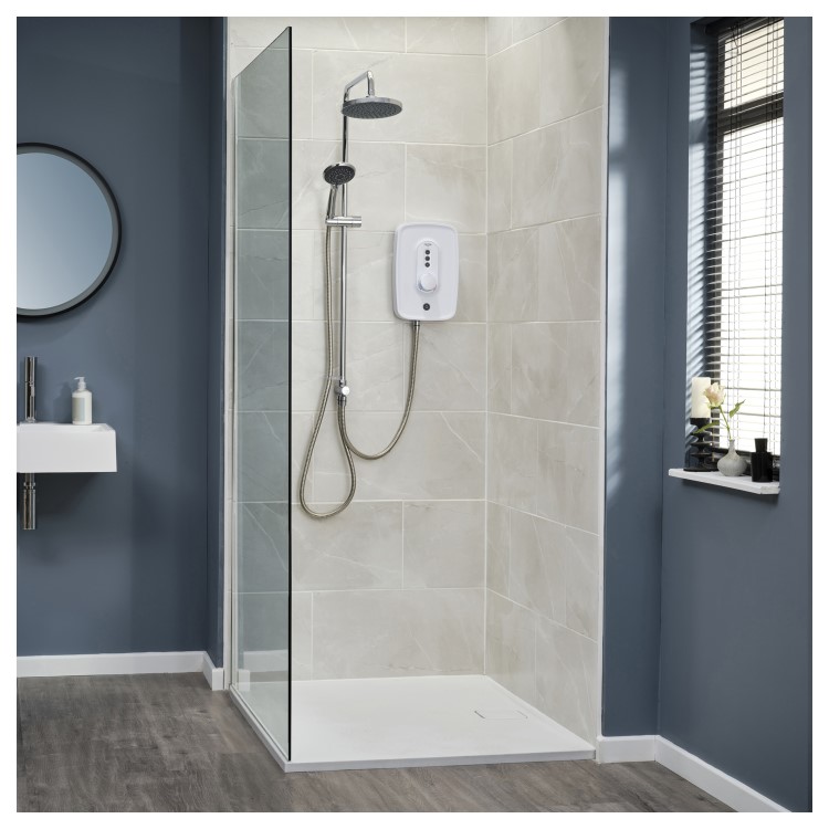 Triton Danzi Duelec 9.5kW Gloss White Electric Shower