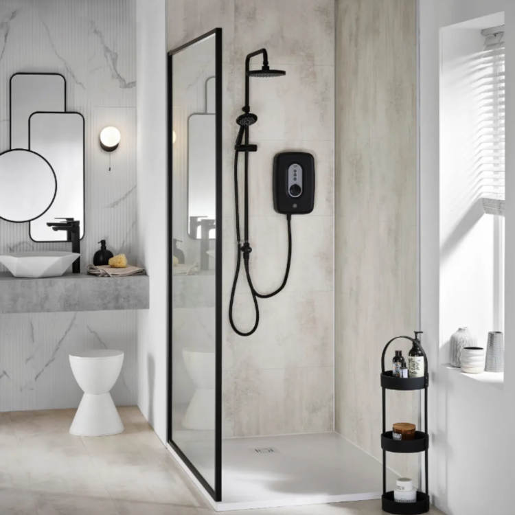 Triton Danzi Duelec 9.5kW Soft Black Electric Shower