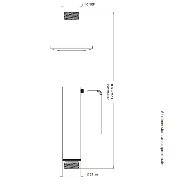 Triton ENVi 9.0kW Electric Shower With Ceiling Fed Fixed Head Kit - Black