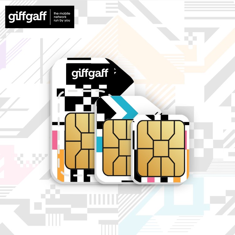 GiffGaff Pay As You Go Sim Card Trio