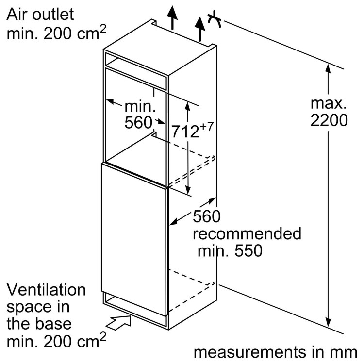 Neff N50 77 Litre In-column Integrated Freezer