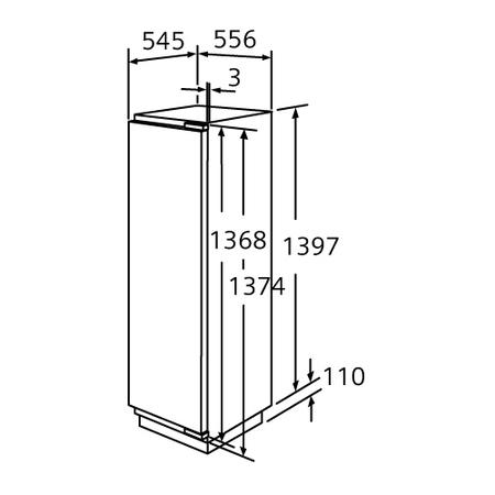 SIEMENS GI25NP60 iQ500 Energy Efficient Integrated Freezer