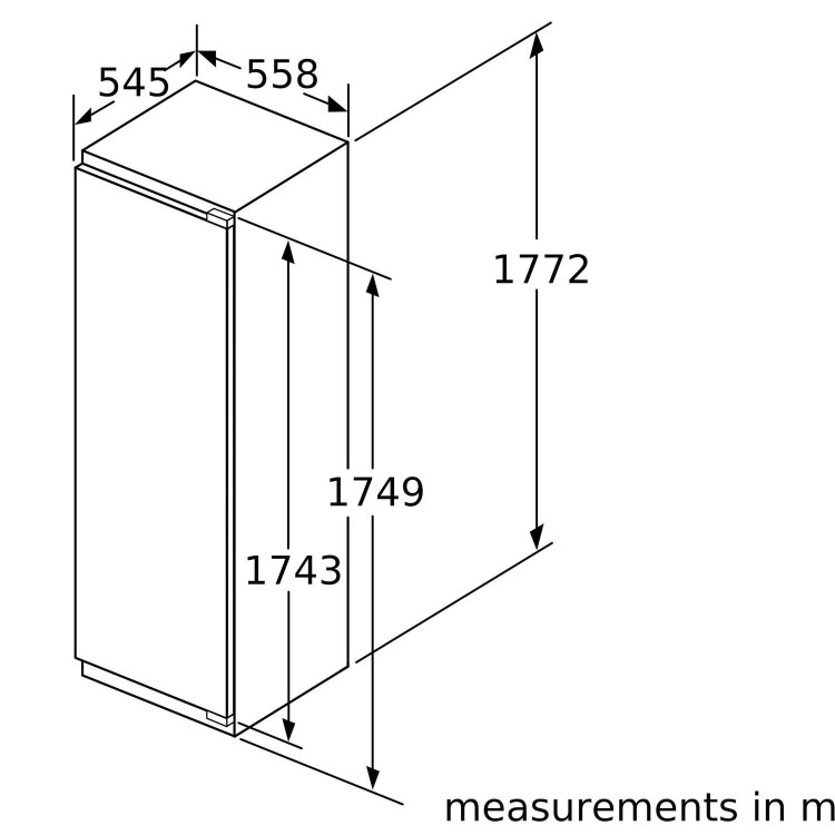 Neff N90 211 Litre In-column Integrated Freezer