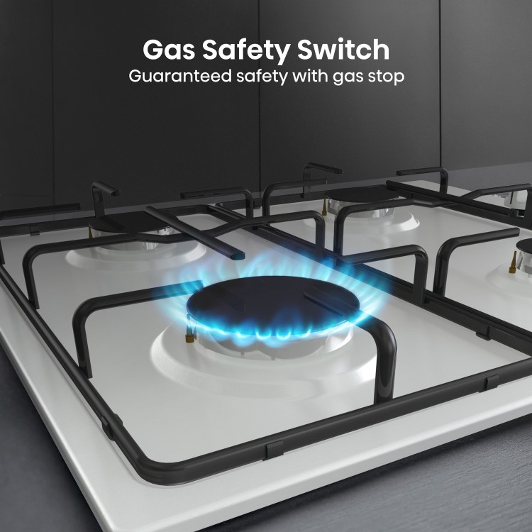 Hisense 60cm 4 Burners Gas Hob - Stainless Steel