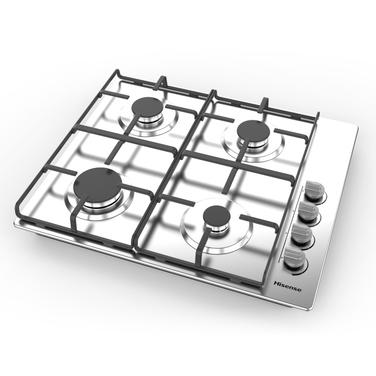 Hisense 60cm 4 Burners Gas Hob - Stainless Steel