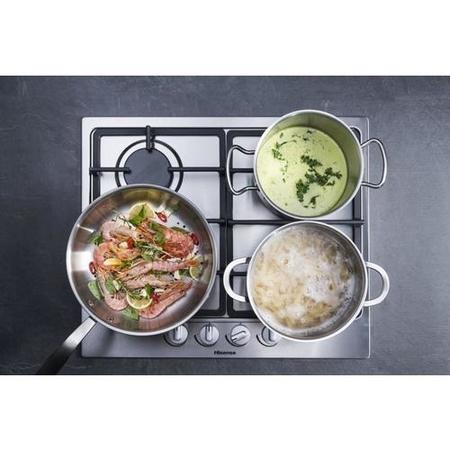 Hisense 60cm 4 Burner Gas Hob - Stainless Steel