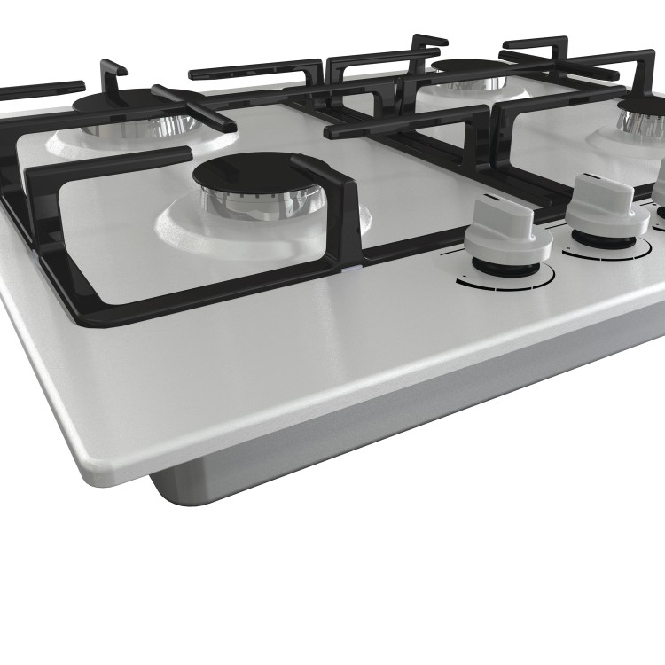 Refurbished Hisense GM643XF 60cm 4 Burner Gas Hob Stainless Steel