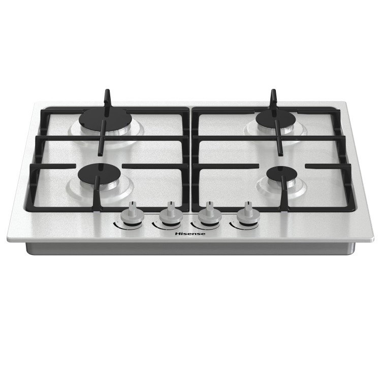 Refurbished Hisense GM643XF 60cm 4 Burner Gas Hob Stainless Steel