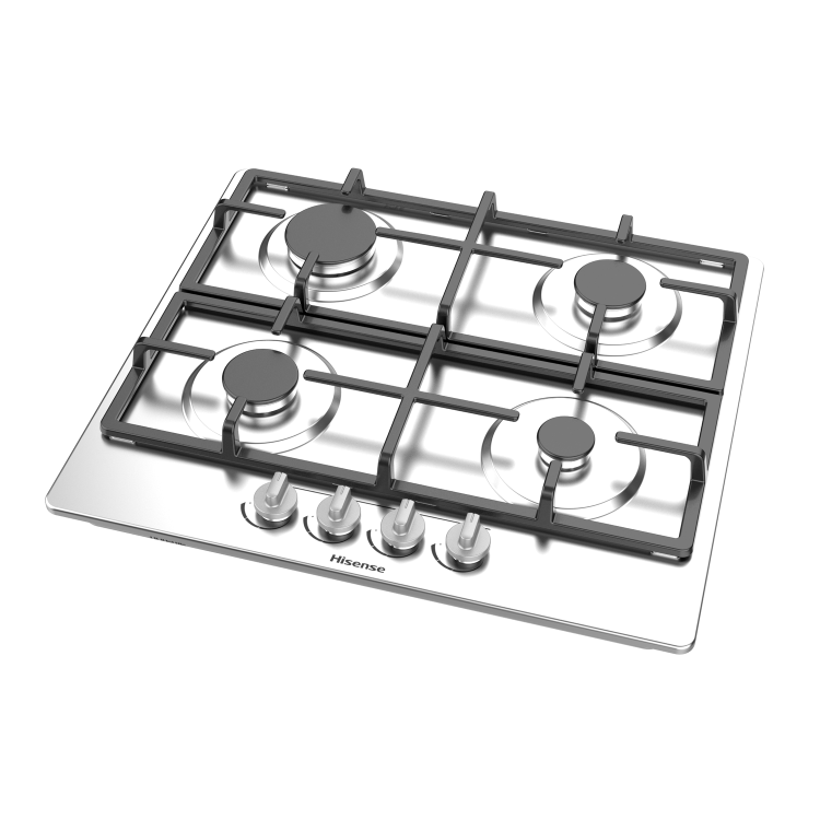 Refurbished Hisense GM643XHC 60cm 4 Burner Gas Hob Stainless Steel