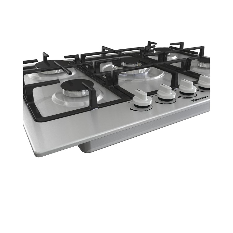 Refurbished Hisense GM773XF 71cm 5 Burner Gas Hob Stainless Steel