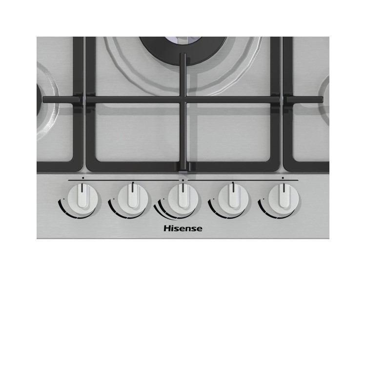 Refurbished Hisense GM773XF 71cm 5 Burner Gas Hob Stainless Steel