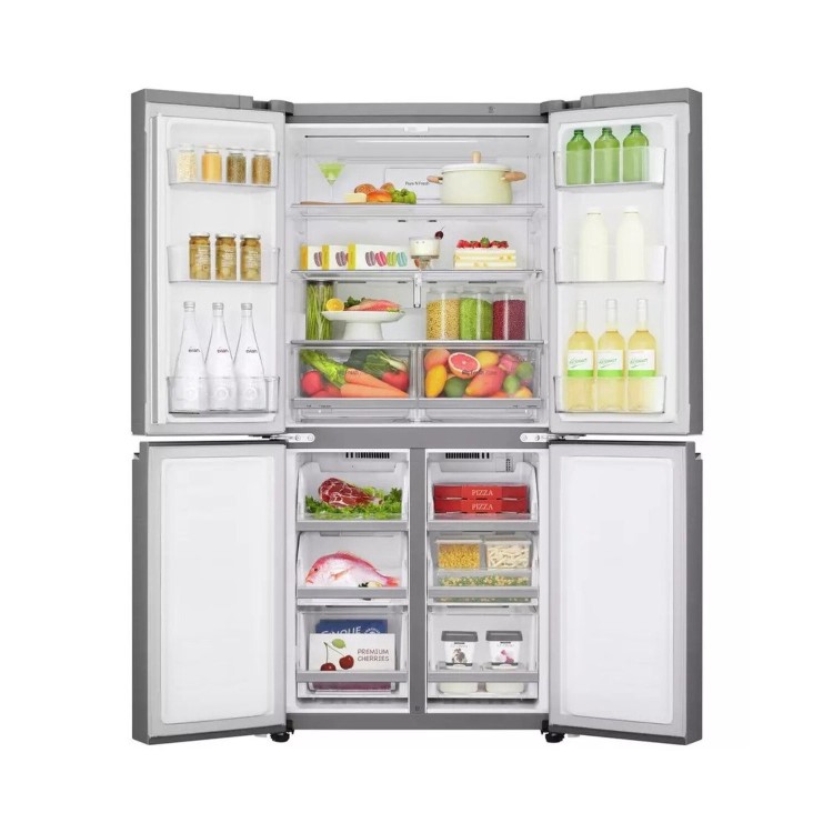 LG 530 Litre Four Door American Fridge Freezer - Silver