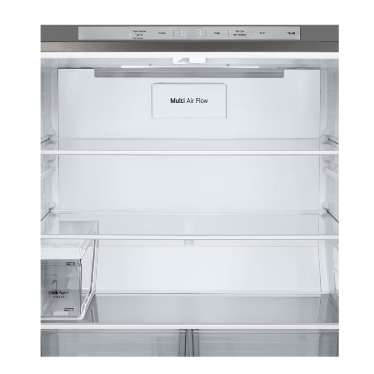 LG NatureFRESH 506 Litre 4 Door American Fridge Freezer - Prime Silver