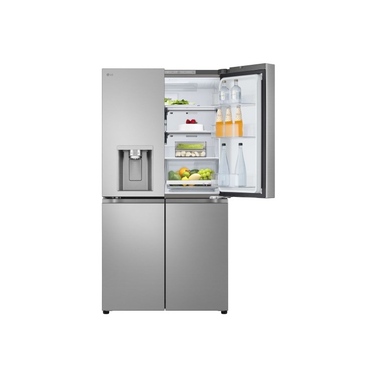 LG NatureFRESH 637 Litre Four Door American Fridge Freezer - Prime Silver