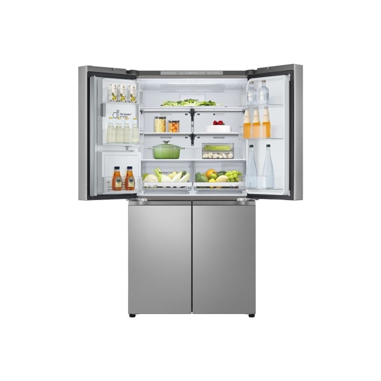 LG NatureFRESH 637 Litre Four Door American Fridge Freezer - Prime Silver