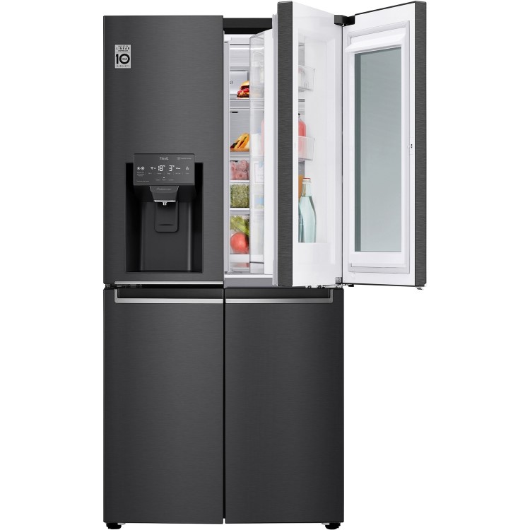 LG 508 Litre Four Door American Fridge Freezer With InstaView - Matte Black