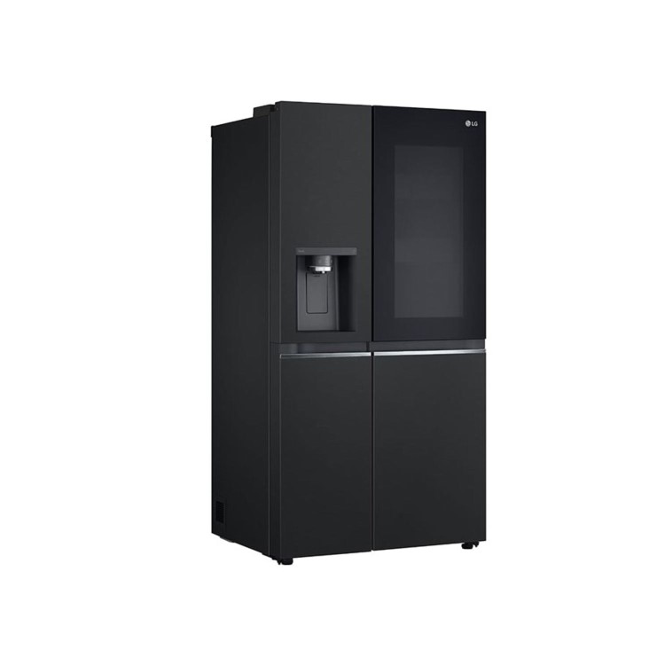 Refurbished LG InstaView GSGV81EPLD Freestanding 635 Litre Frost Free American Fridge Freezer Black