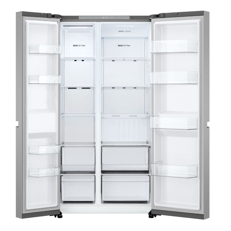 LG NatureFRESH 664 Litre Side-By-Side American Fridge Freezer - Prime Silver