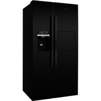 Grundig GSBS14620H American Stryle Fridge Freezer With Plumbed Ice & Water - Black