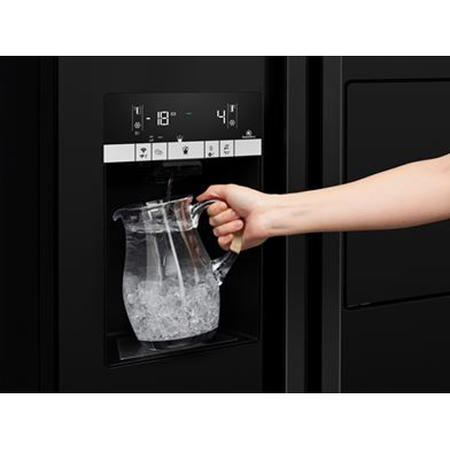 Grundig GSBS14620H American Stryle Fridge Freezer With Plumbed Ice & Water - Black