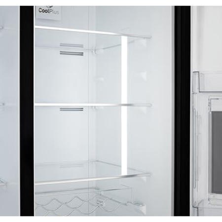 Grundig GSBS14620H American Stryle Fridge Freezer With Plumbed Ice & Water - Black