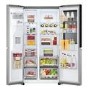 LG InstaView 635 Litre Side-By-Side American Fridge Freezer - Prime Silver