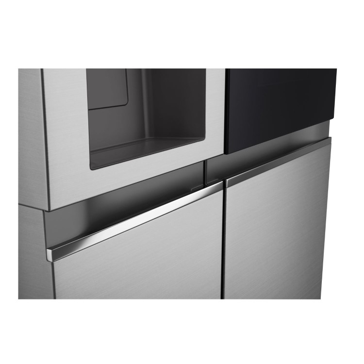 LG InstaView 635 Litre Side-By-Side American Fridge Freezer - Prime Silver