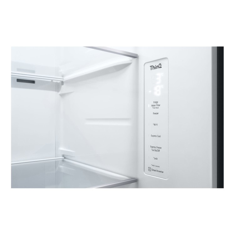 LG InstaView 635 Litre Side-By-Side American Fridge Freezer - Prime Silver