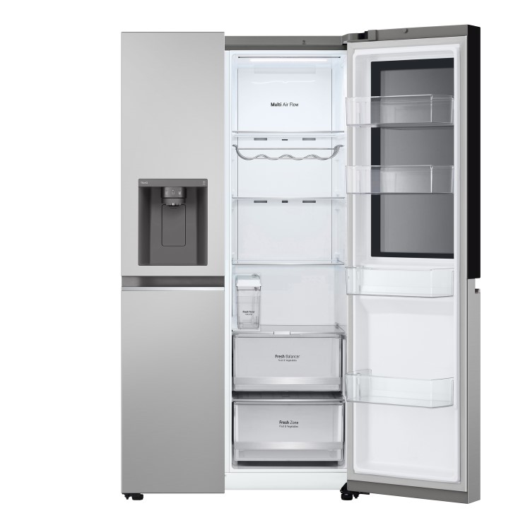 Refurbished LG InstaView GSGV81PYLL 635 Litre Frost Free American Fridge Freezer Prime Silver