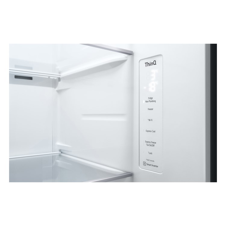 Refurbished LG InstaView GSGV81PYLL 635 Litre Frost Free American Fridge Freezer Prime Silver