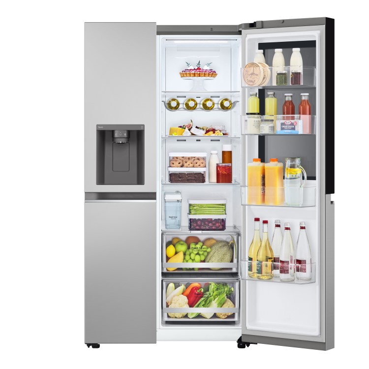 Refurbished LG InstaView GSGV81PYLL 635 Litre Frost Free American Fridge Freezer Prime Silver