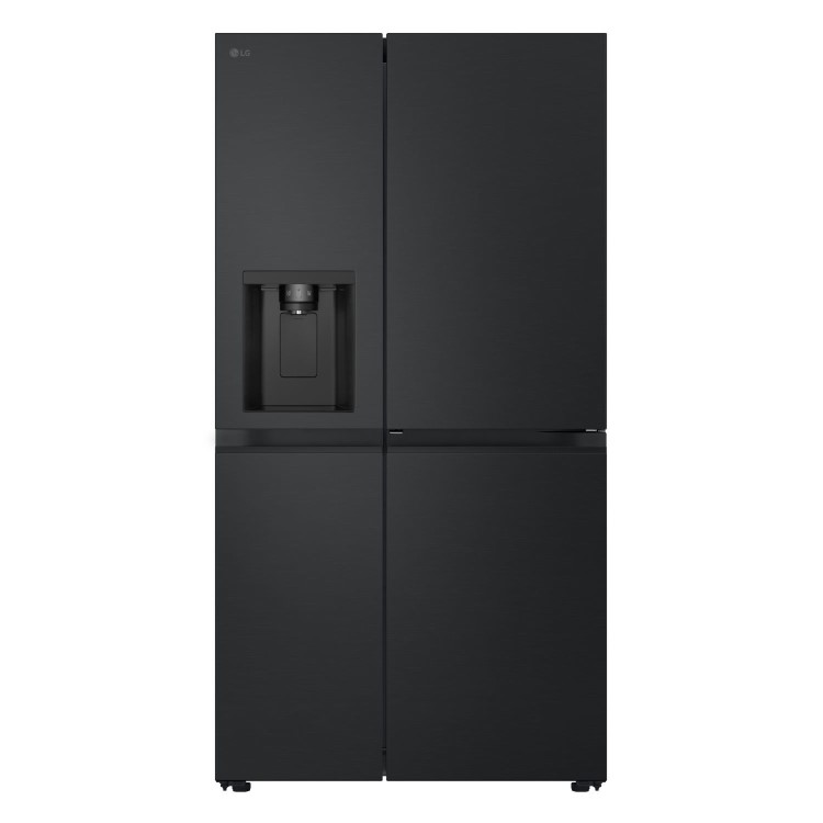 LG NatureFRESH 638 Litre Side-By-Side American Fridge Freezer - Matte Black