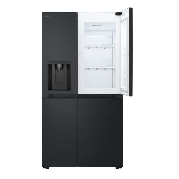 LG NatureFRESH 638 Litre Side-By-Side American Fridge Freezer - Matte Black