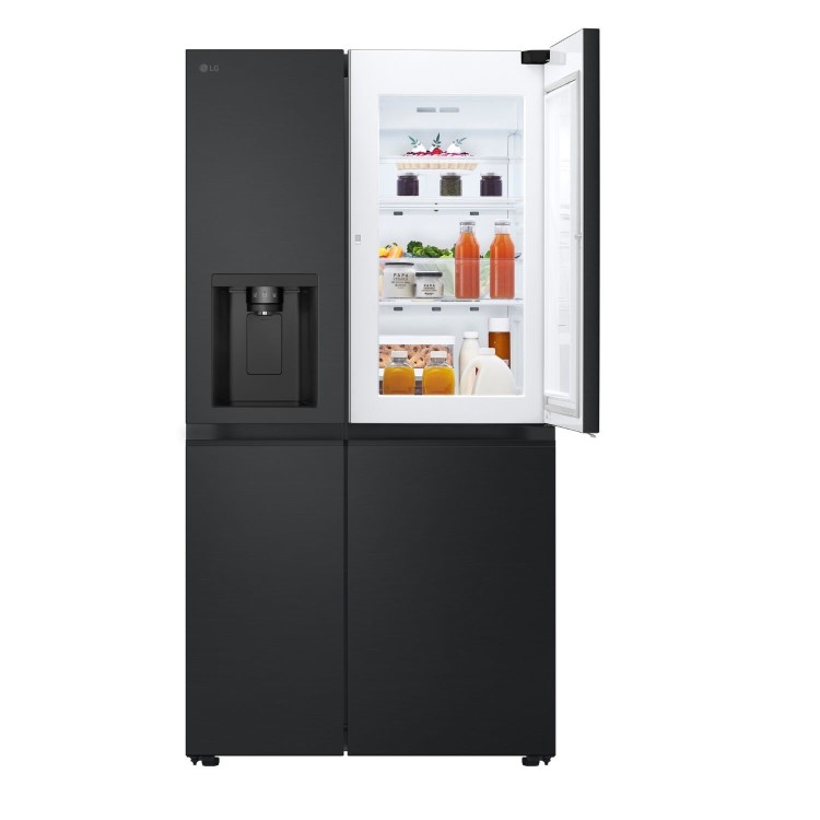 LG NatureFRESH 638 Litre Side-By-Side American Fridge Freezer - Matte Black