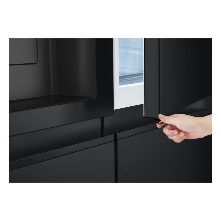 LG NatureFRESH 638 Litre Side-By-Side American Fridge Freezer - Matte Black