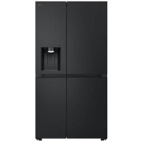 LG NatureFRESH 628 Litre Side By Side Freestanding Fridge Freezer - Essence Black Steel