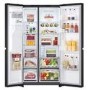 LG NatureFRESH 628 Litre Side By Side Freestanding Fridge Freezer - Essence Black Steel