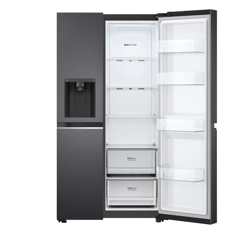 LG NatureFRESH 635 Litre Side-by-Side American Fridge Freezer - Matte Black