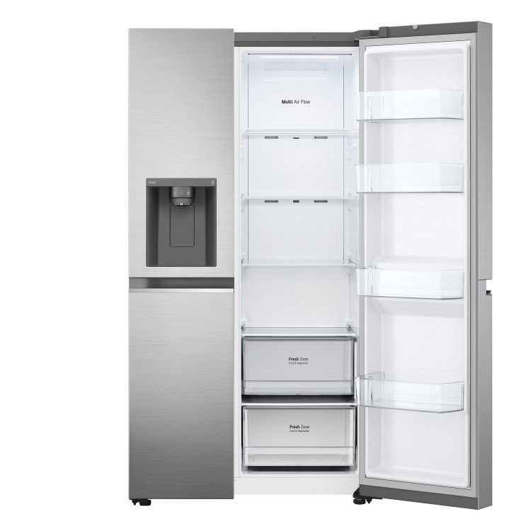 LG NatureFRESH 635 Litre Side-by-Side American Fridge Freezer - Stainless Steel