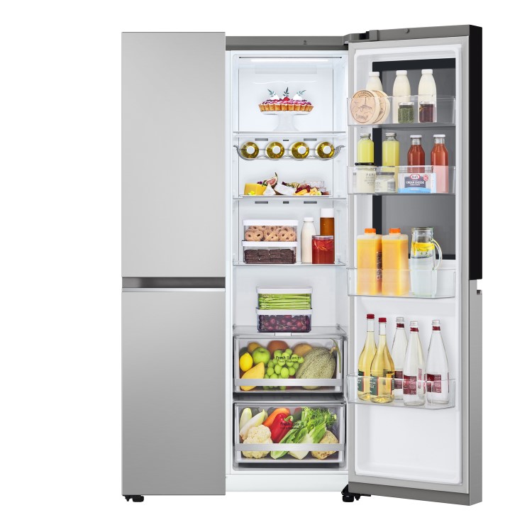 LG InstaView 655 Litre Side-by-Side American Fridge Freezer Prime - Silver