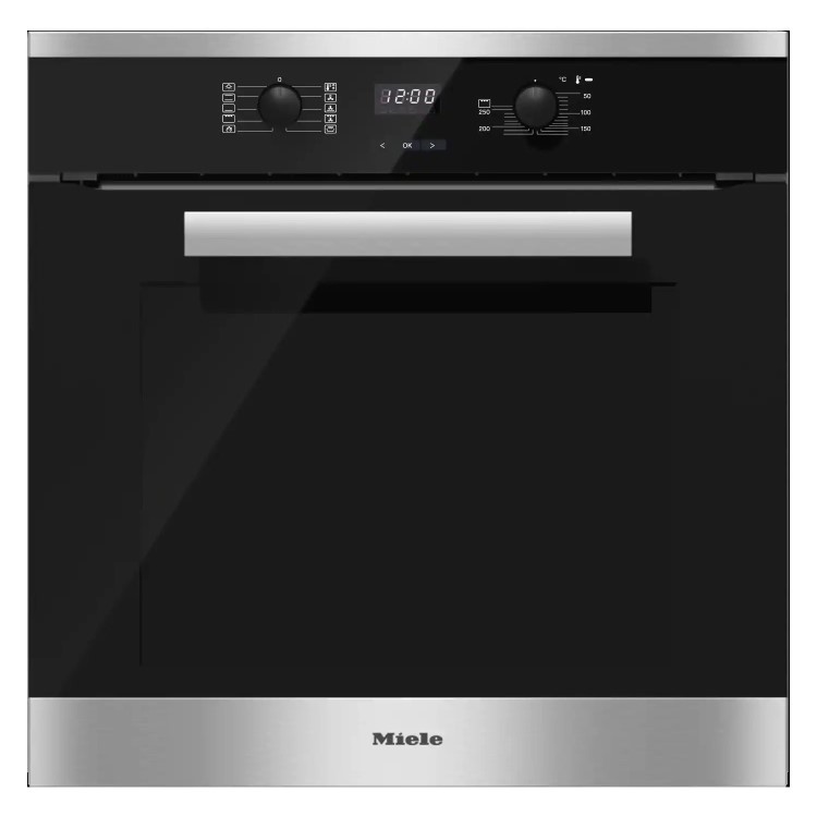 Miele H2661-1BP Electric Built-in Single Oven With Pyrolytic Cleaning - CleanSteel