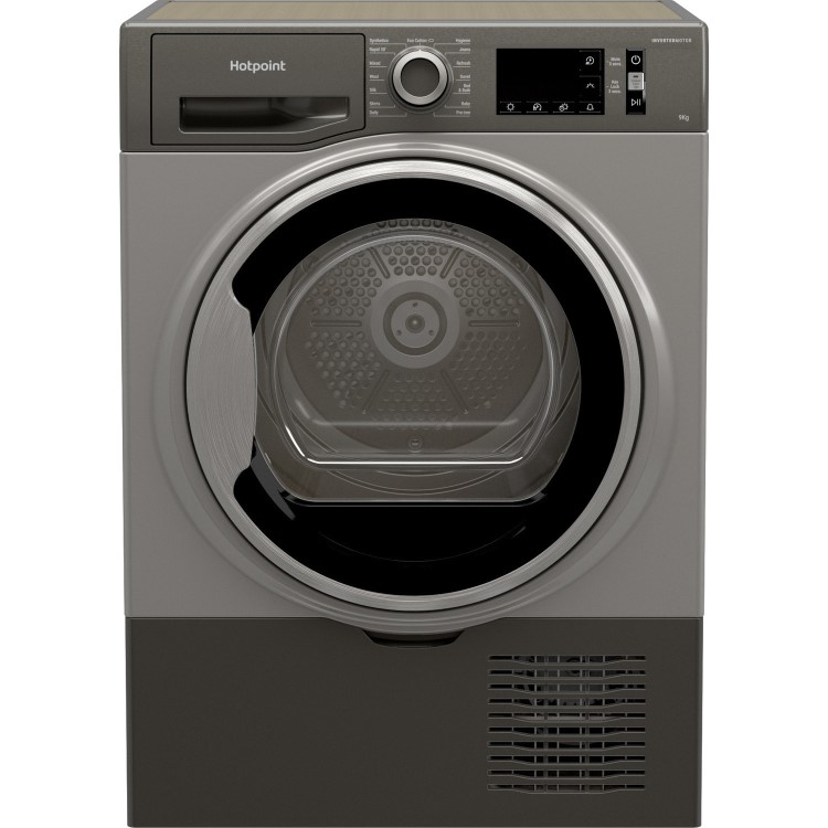 Refurbished Hotpoint H3D91GSUK Freestanding Condenser 9KG Tumble Dryer Graphite