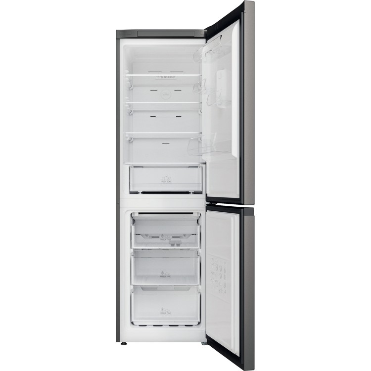 Refurbished Hotpoint H5X82OSK 335 Litre 60/40 Freestanding Fridge Freezer Silver Black