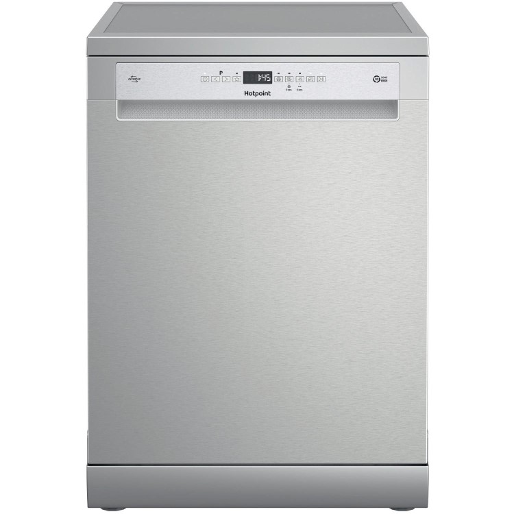 Refurbished Hotpoint Maxi Space H7FHP43XUK 15 Place Freestanding Dishwasher Silver