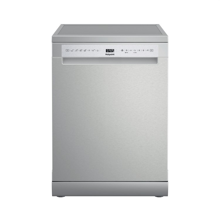 Refurbished Hotpoint Maxi Space H7FHS51XUK 15 Place Freestanding Dishwasher Stainless Steel