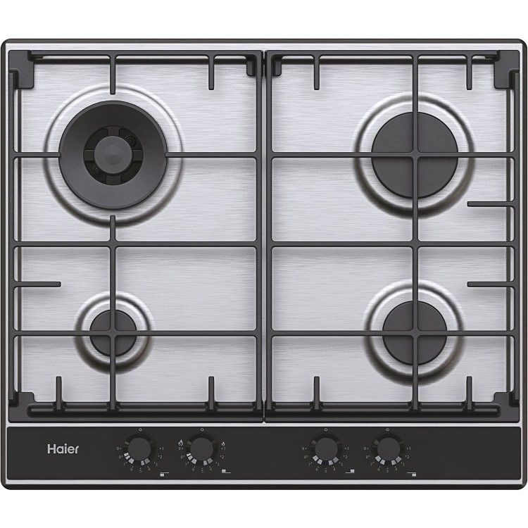 Haier 60cm 4 Burner Gas Hob - Stainless Steel