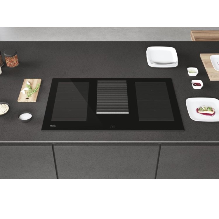 Haier Series 6 83cm Venting Induction Hob - Black